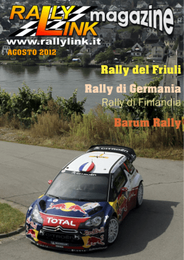 Rally del Friuli Barum Rally Rally di Germania Rally di Finlandia