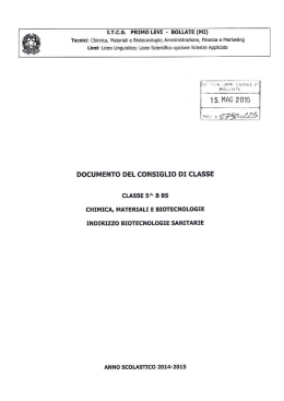 documento del consiglio di classe