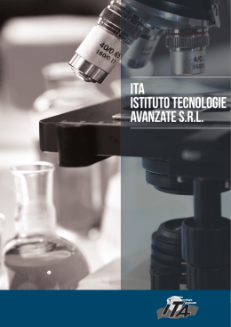 Brochure ITA - ITA Istituto Tecnologie Avanzate Srl