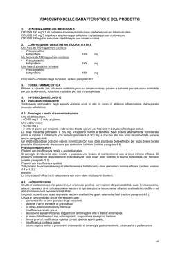 Orudis 100 mg/5 ml polvere e solvente per soluzione