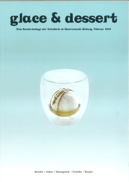 Page 1 lace & desser Eine Sonderbeilage der Hotellerie et