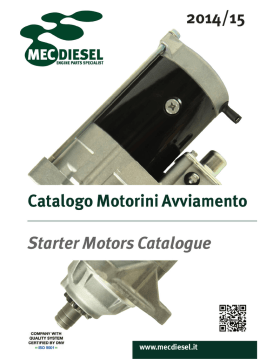 Starter Motors Catalogue