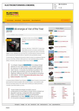 FIAMM dà energia al Van of the Year 2015!