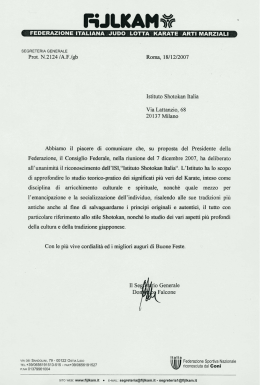 Fijlkam - ISI Istituto Shotokan Italia
