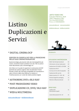 Listino Duplicazioni e Servizi