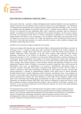 9 p. + 9 p. immagini - Fondazione Bergamo nella Storia