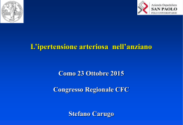 Stefano Carugo - L`ipertensione arteriosa nell`anziano