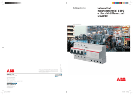 Interruttori magnetotermici S800 e blocchi differenziali