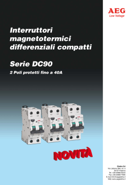 Interruttori magnetotermici differenziali compatti Serie