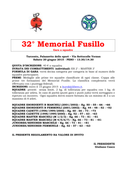 32° Memorial Fusillo – 20 giugno 2015