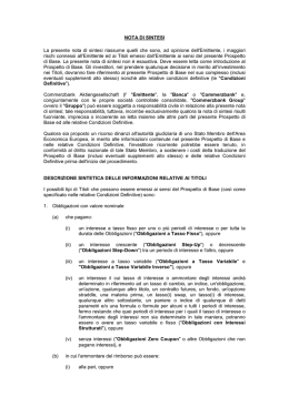 Nota di sintesi - Banca Passadore