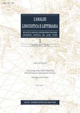 L`ANALISI LINGUISTICA E LETTERARIA