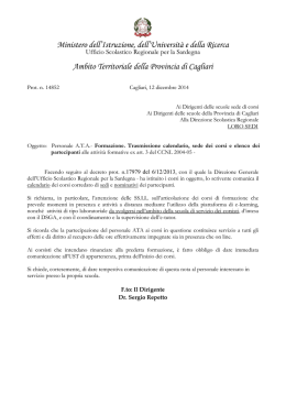 Ai dirigenti delle scuole sede di corsi