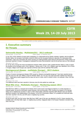 14-20 July Communicable Disease Threats Report