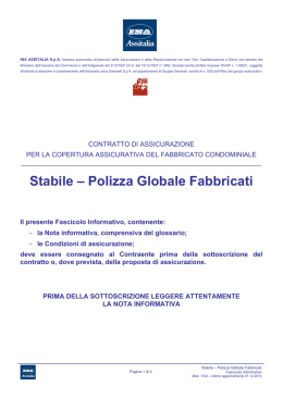 Stabile &ndash; Polizza Globale Fabbricati