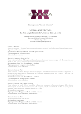 NUOVA CALEDONIA La Via Degli Smeraldi