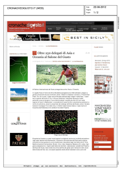 Data 22-08-2012 - Content Management Slow Food