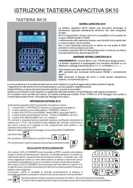 Istruzioni tastiera capacitiva SK10