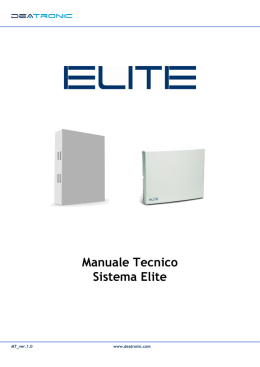 Manuale Tecnico Sistema Elite