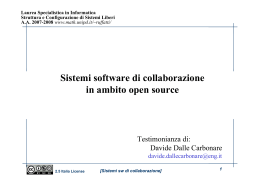 Sistemi software di collaborazione in ambito open source