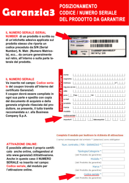 Istruzioni Numero Seriale2 - Iozzino Costruzioni Generali