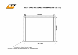 INLAY CARD PER JEWEL BOX STANDARD (10 mm)