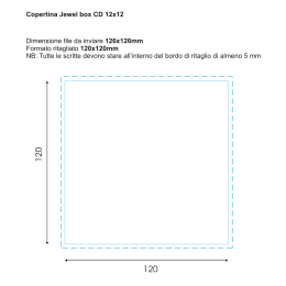 Copertina Jewel box CD 12x12 Dimensione file da