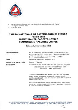 Bolzano 7-8 novembre 2015 - Federazione Italiana Sport del Ghiaccio