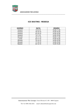 ICE SKATING - RESEGA - Associazione The Lounge
