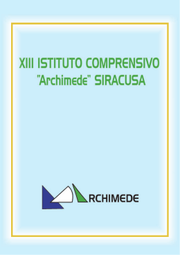 P.O.F. - 13° Istituto Comprensivo "Archimede"