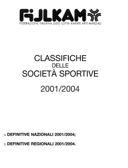 CLASSIFICHE SOCIETA SPORTIVE