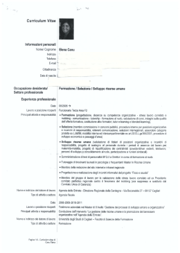 Curriculum Canu - Dipartimenti - Universit&agrave; degli studi di Cagliari.