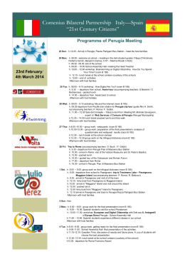 Comenius Bilateral Partnership Italy—Spain “21st Century Citizens”
