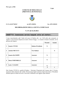 COMUNE DI MISSANELLO (PROVINCIA DI POTENZA