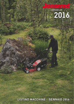 LISTINO MACCHINE - GENNAIO 2016