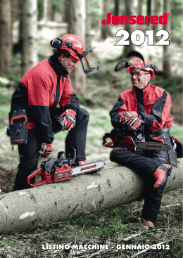 LISTINO MACCHINE - GENNAIO 2012