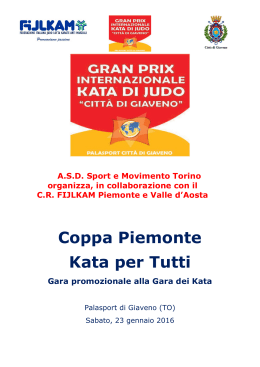 Coppa Piemonte Kata per Tutti