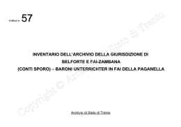 inventario dell`archivio della giurisdizione di belforte e fai