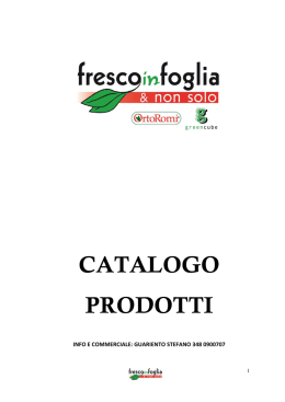 scarica il catalogo - fresco in foglia & non solo srl