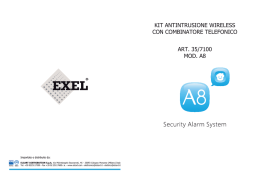KIT ANTINTRUSIONE WIRELESS CON COMBINATORE