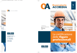 "La Certificazione delle Figure Professionali" 1/2013