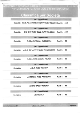Scarica la classifica per societ&agrave;