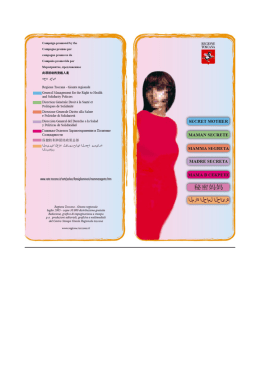 Opuscolo Mamma Segreta - Comune di Casciana Terme