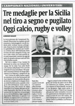 Tre medaglie per la Sicilia nel tiro a segno e pugilato