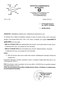 assemblea sindacale cgil, cisl e uil del 15-04-2015