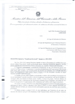 Scambi professionali / soggiorni job-shadowing