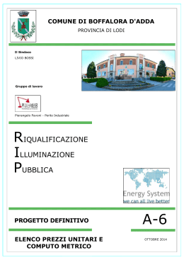 elenco prezzi unitari e computo metrico