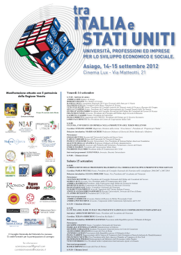 Asiago, 14-15 settembre 2012 - Comitato Interregionale Dei