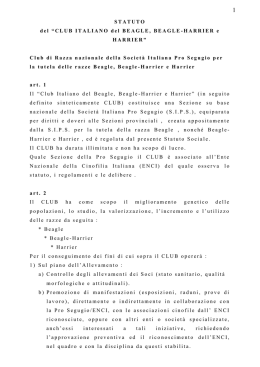 Lo Statuto del Club in PDF scaricabile o consultabile.