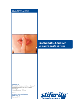 Isolamento Acustico - un nuovo punto di vista